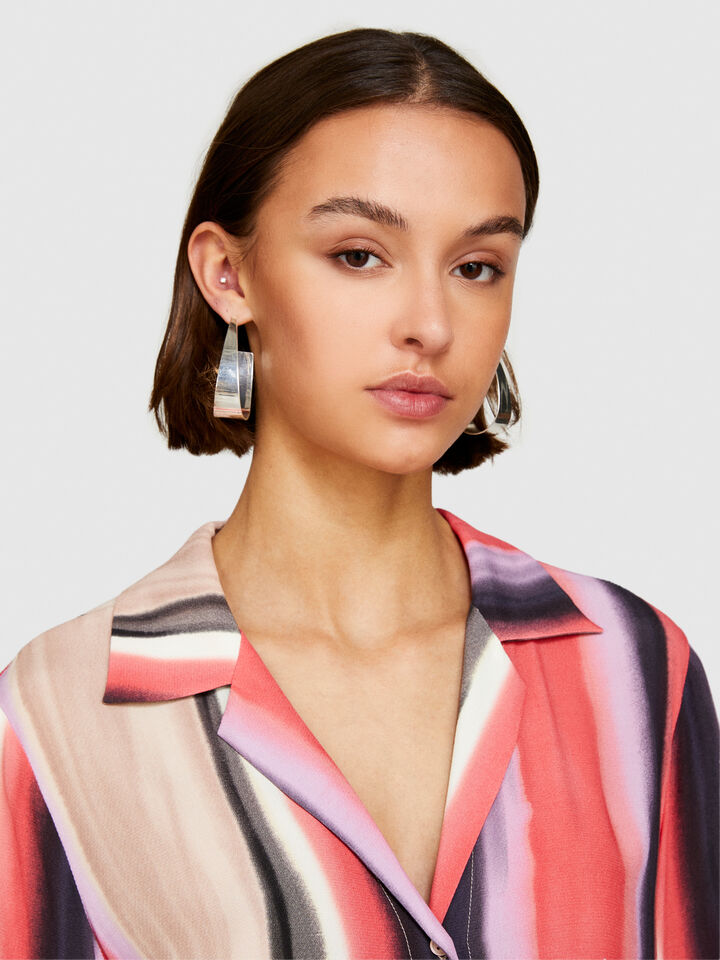 Long printed shirt - women's shirts - Multi-color | Sisley image number 5